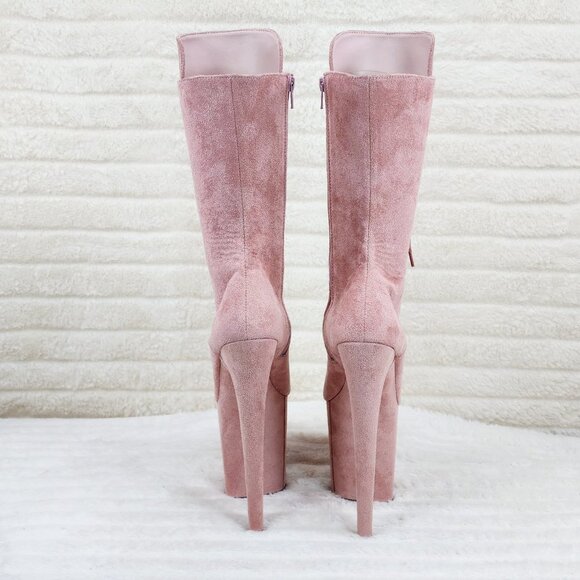 Flamingo 1051FS Blush 8" High Heel Ankle Calf Boot - Picture 4 of 9
